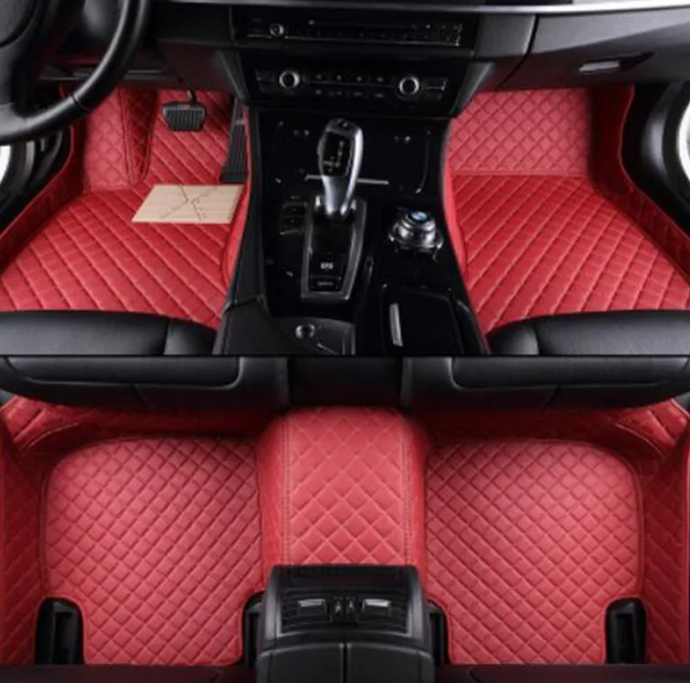 Diamond Leather Wire Ring Car Mat