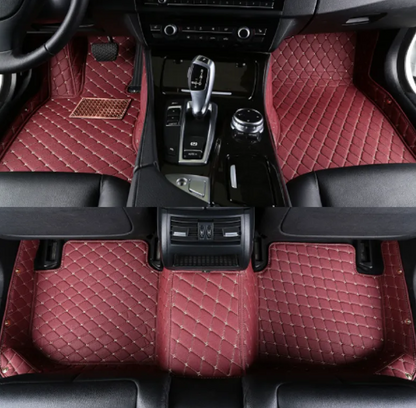 Diamond Leather Wire Ring Car Mat